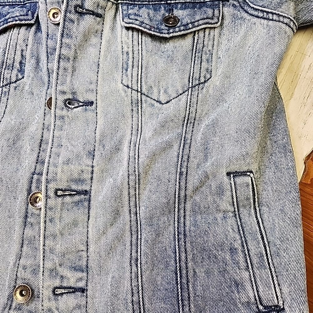 BlackHeart ACID WASH PLAID Partially LINED TRUCKER JACKET SIZE M - Picture 13 of 14